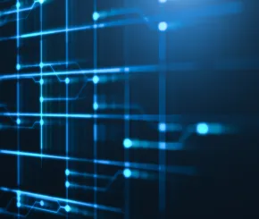 Abstract blue digital network